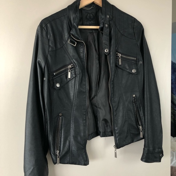 Odyn Women’s Vegan Faux Leather Jacket, Size Small - Picture 2 of 4